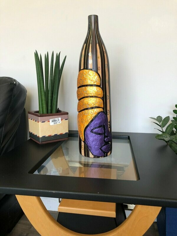 Acrylic Mixed Media Art on Bottle