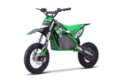 Neon SparkZ: Kids Neon 48v 1200w Electric Dirt Bike in Green