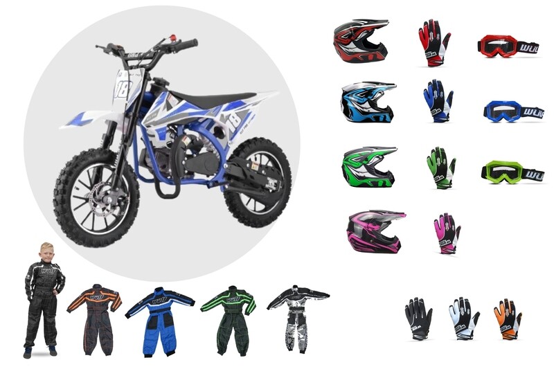 KLF PRO Kids Dirt Bike Bundle: Youth Adventure Thrill Pack