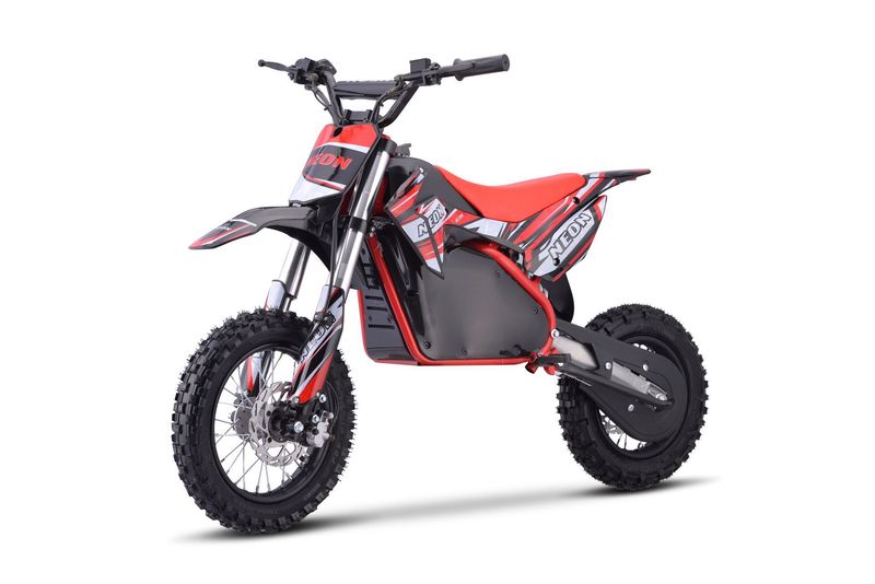 Neon SparkZ: Kids Neon 48v 1200w Electric Dirt Bike in Red