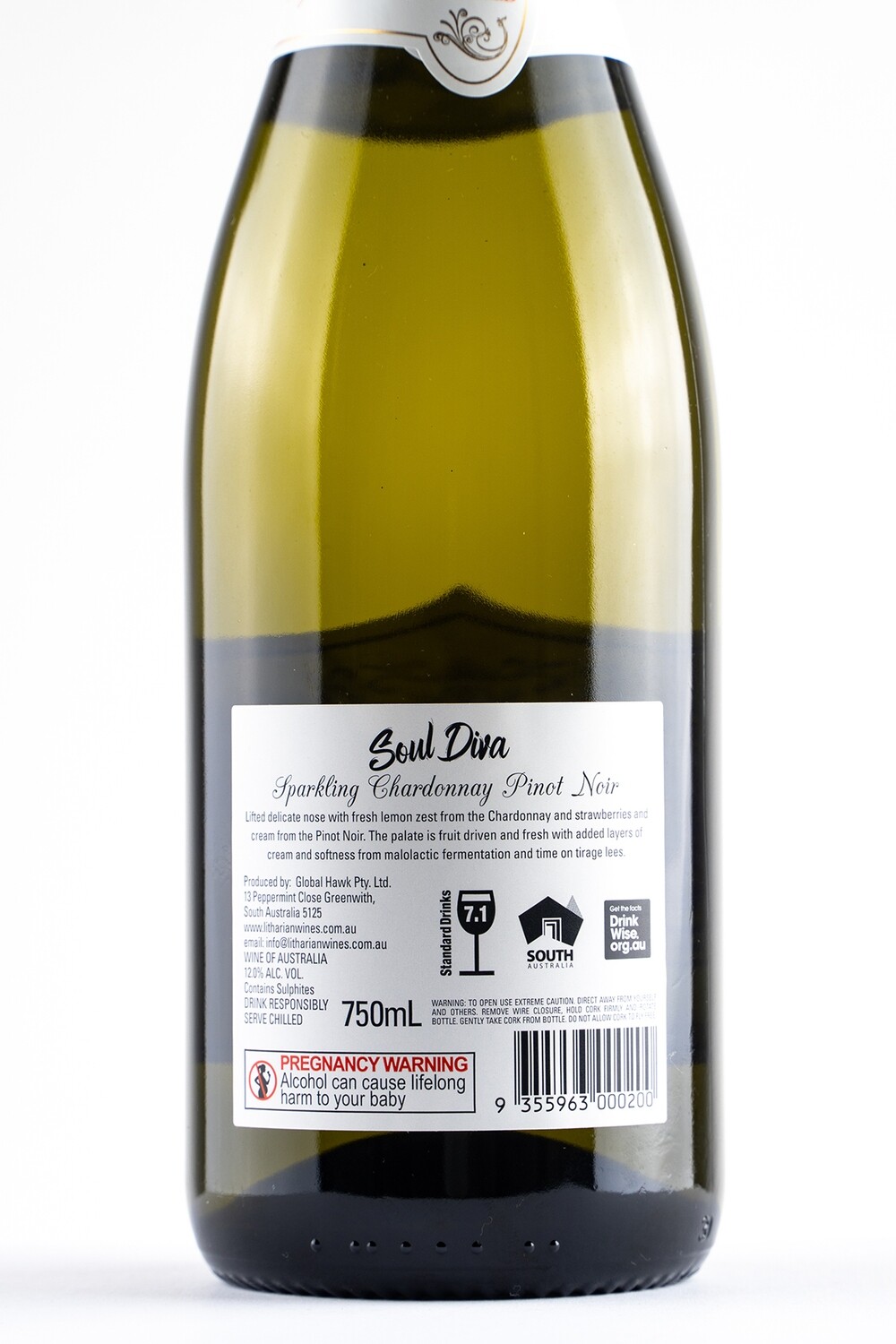SOUL DIVA SPARKLING CHARDONNAY PINOT NOIR NV