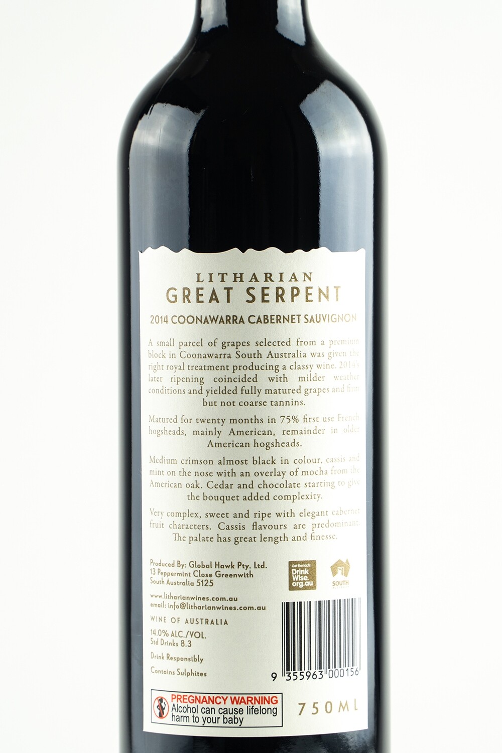 LITHARIAN GREAT SERPENT 2014 CABERNET SAUVIGNON COONAWARRA