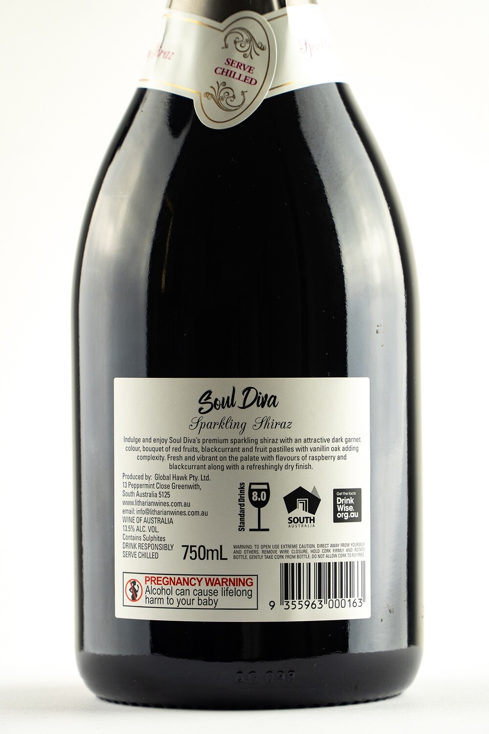 SOUL DIVA PREMIUM SPARKLING SHIRAZ NV