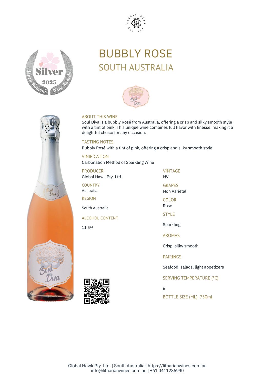 SOUL DIVA BUBBLY ROSE NV