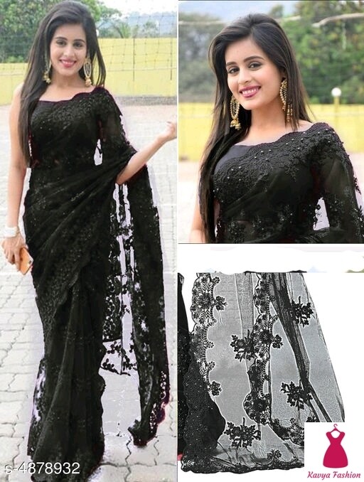 Stylish Trendy  Net Saree : Kavya Fashion