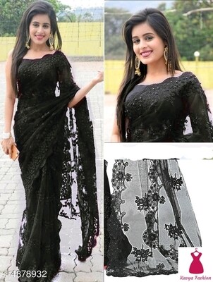 Stylish Trendy  Net Saree : Kavya Fashion