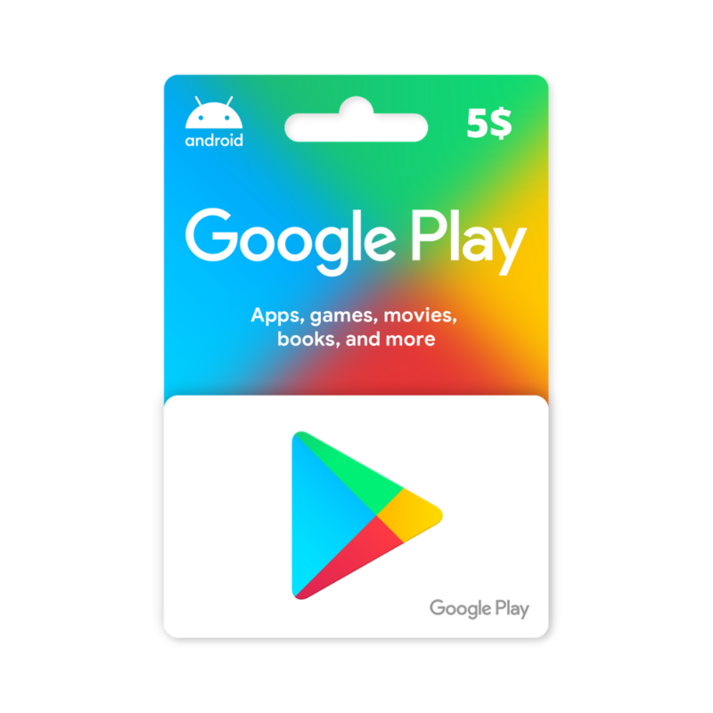 Google play gift card 5$