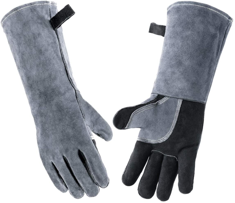 16 inch 932°F/500°C Leather Welding Gloves for Extreme Heat Resistant