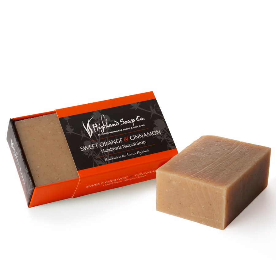 The Highland Soap Company Sweet Orange & Cinnamon Handmade Natural Soap Bar