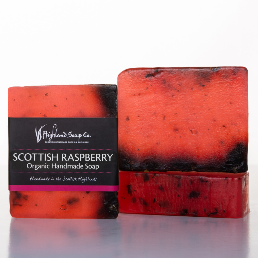 The Highland Soap Company Scottish Raspberry Organic Handmade Soap Bar