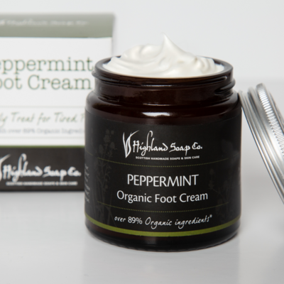 The Highland Soap Company Peppermint Organic Foot Cream 