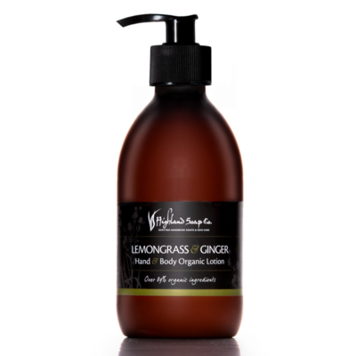 The Highland Soap Company Lemongrass & Ginger Hand & Body Organic Lotion