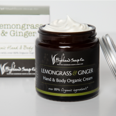 The Highland Soap Company Lemongrass & Ginger Organic Hand & Body Cream