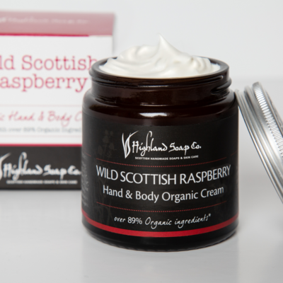 The Highland Soap Company Wild Scottish Raspberry Organic Hand & Body Cream