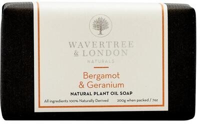 Wavertree &amp; London Bergamot &amp; Geranium Soap Bar
