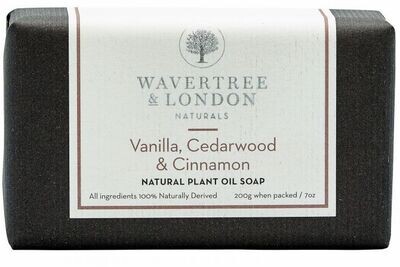 Wavertree & London Vanilla, Cedarwood & Cinnamon Soap Bar