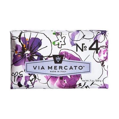 Via Mercato No. 4 Violets, Magnolia & Amber Soap Bar