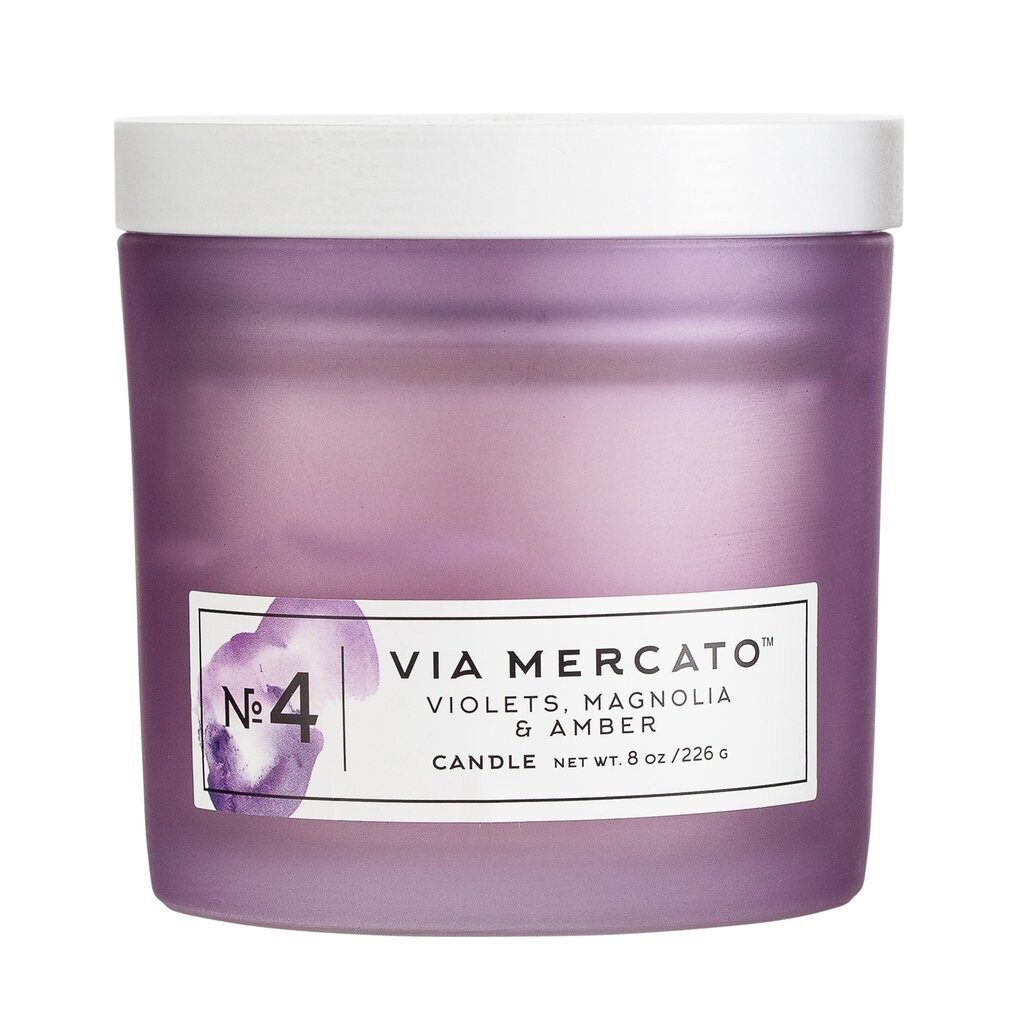 Via Mercato No. 4 Violets, Magnolia & Amber Candle