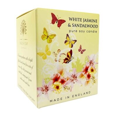 The English Soap Company White Jasmine & Sandalwood Pure Soy Candle