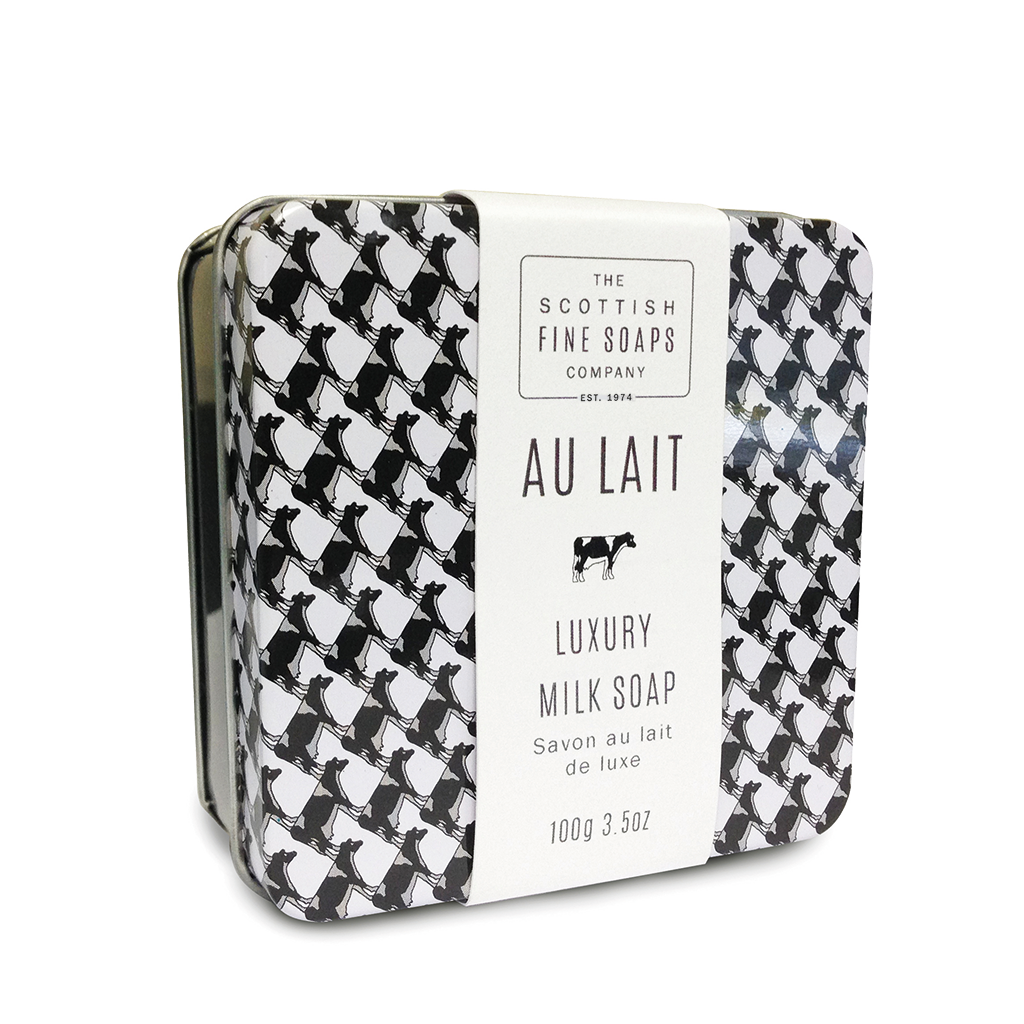 The Scottish Fine Soaps Company Au Lait Luxury Milk Soap Bar in a Tin 