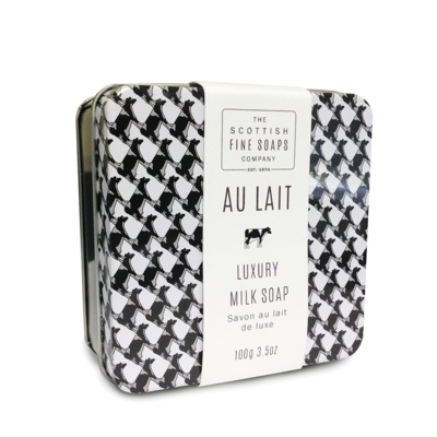 The Scottish Fine Soaps Company Au Lait Luxury Milk Soap Bar in a Tin 