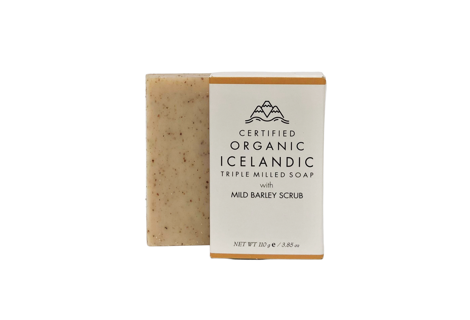 Sapusmidjan Certified Organic Icelandic Triple Milled Mild Barley Scrub Soap Bar