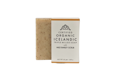 Sapusmidjan Certified Organic Icelandic Triple Milled Mild Barley Scrub Soap Bar