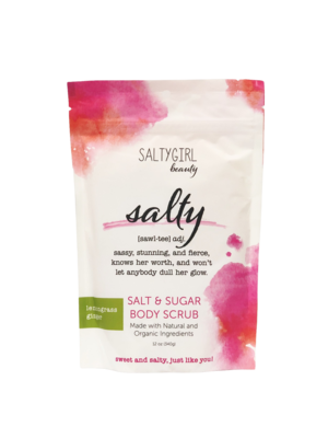 SaltyGirl Beauty  Lemongrass Ginger Salt and Sugar Body Scrub