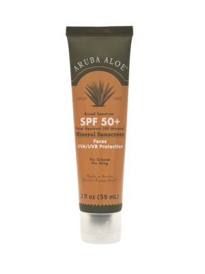 Aruba Aloe Broad Spectrum SPF 50+ Mineral Face Sunscreen