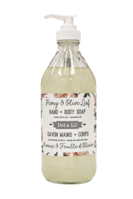 Dot & Lil Peony & Olive Leaf Hand & Body Liquid Soap