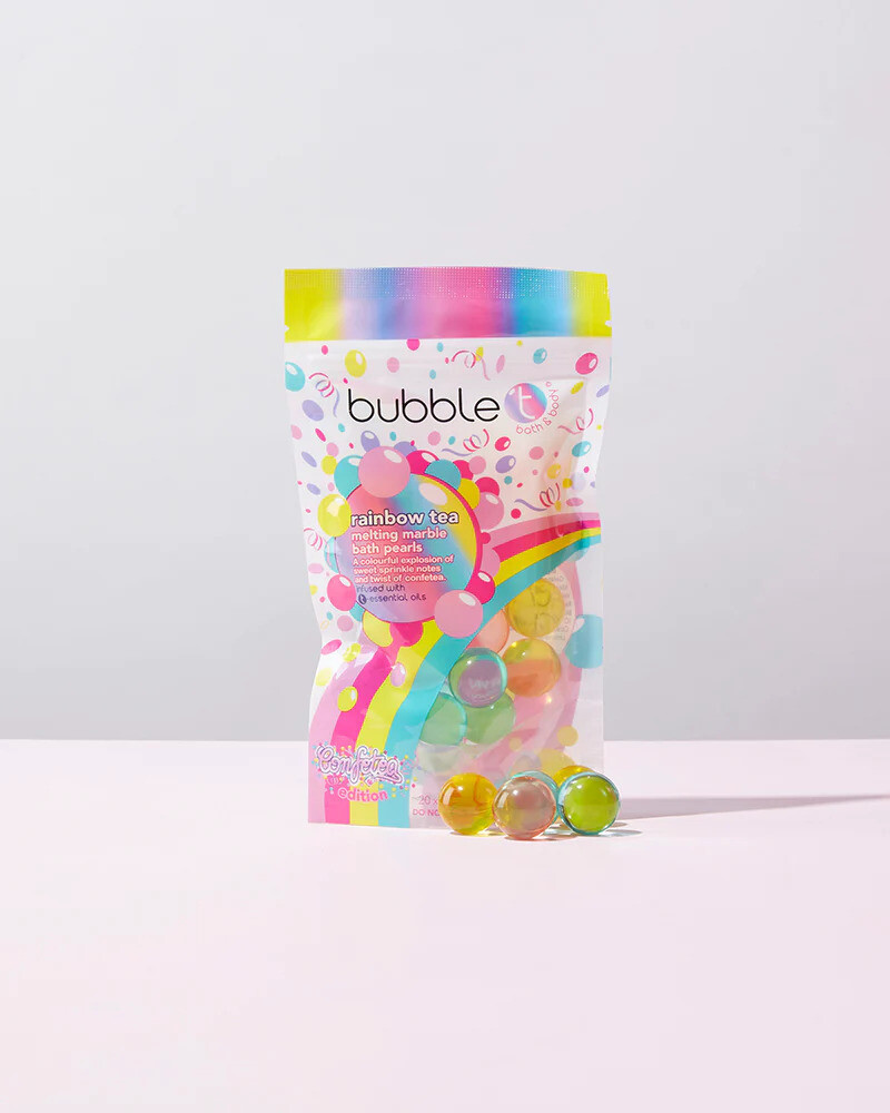 Bubble T Rainbow Tea Melting Marble Bath Pearls