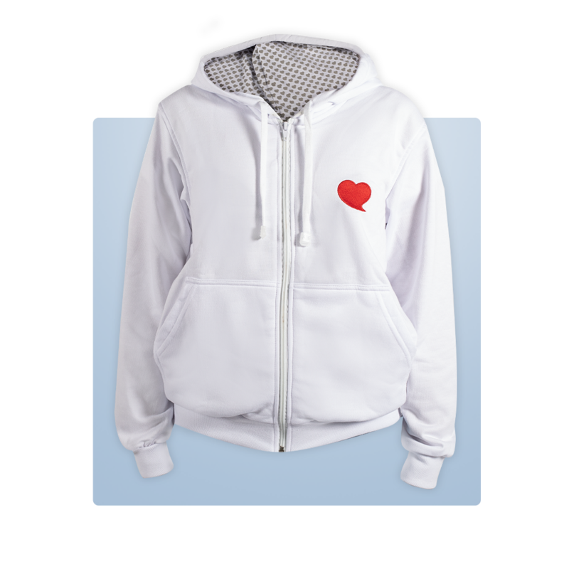 Hoodie Cremallera FCI para Niño - Blanco