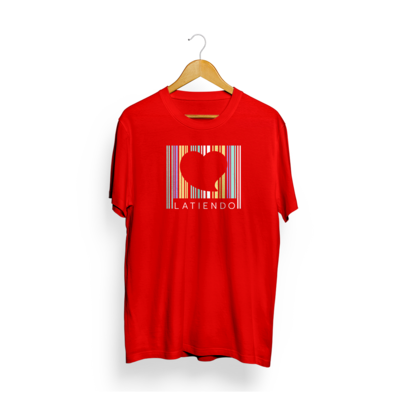 Camiseta para hombre roja corazón