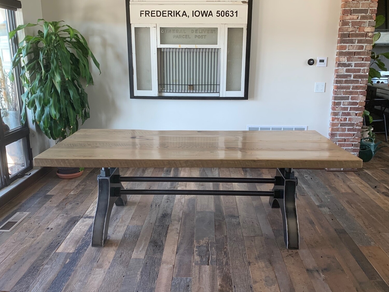Double Threaded Industrial Dining Table