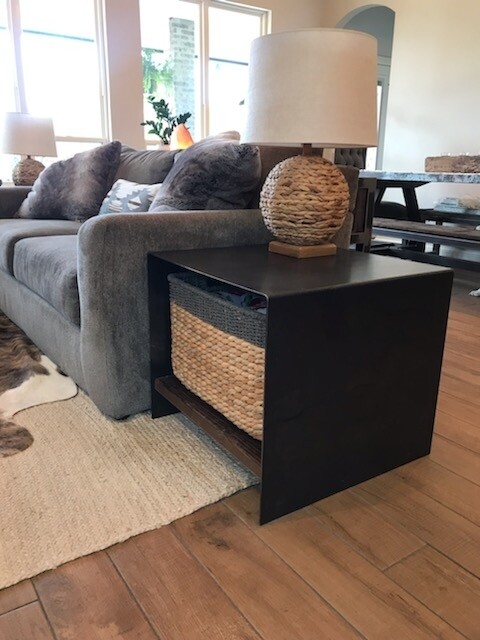 Industrial end table