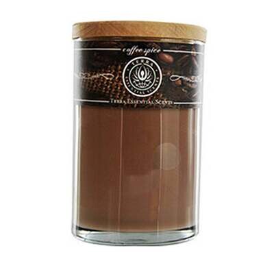 Coffee Spice Aromatherapy One 12 Oz Scented Pillar Candle