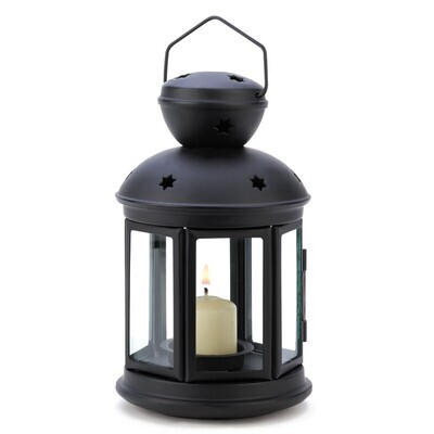 Black Colonial Candle Lamp