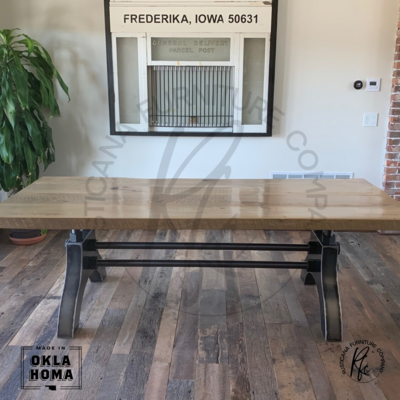 Double Threaded Industrial Dining Table