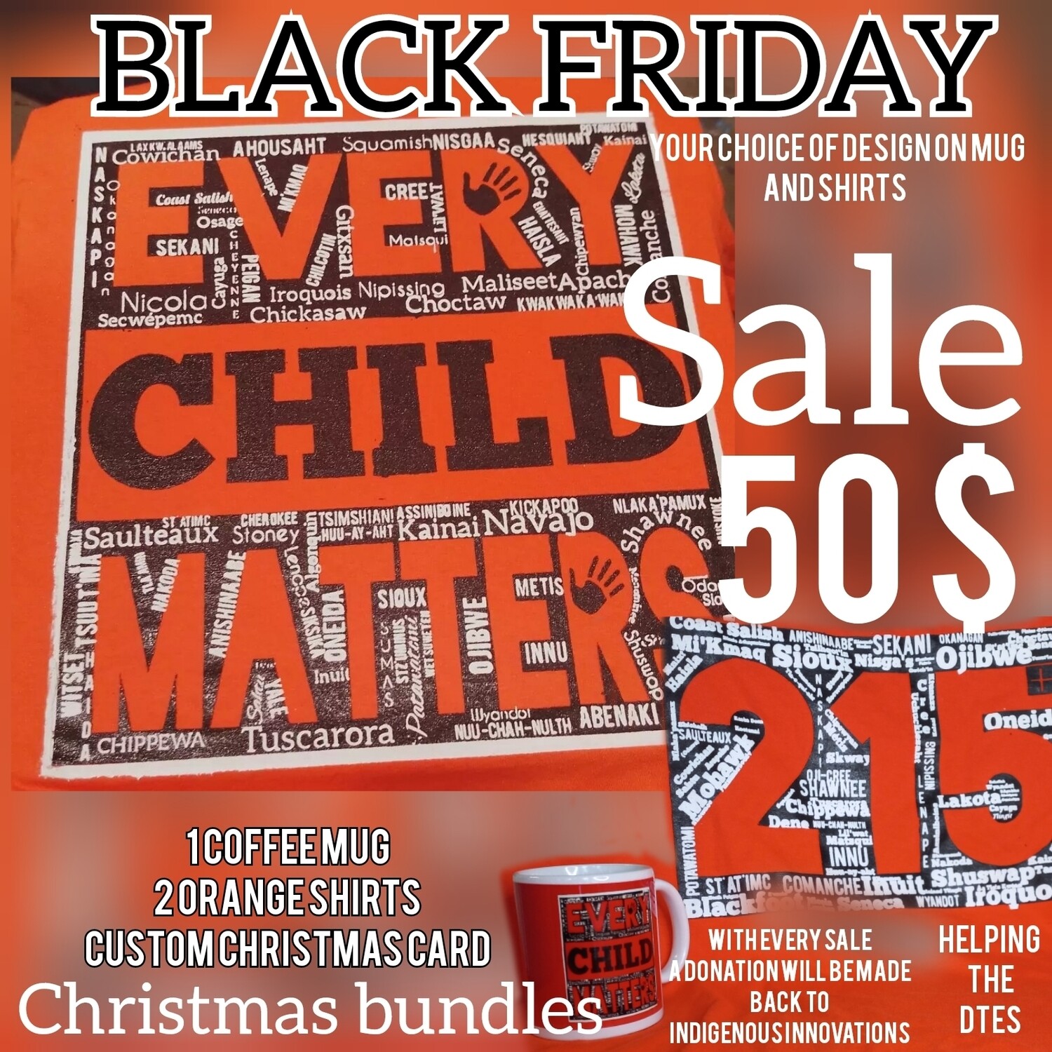 🔥 Black Friday 🔥 sale
          On now 
www.prettyvandesigns.ca 
Or message directly ... Christmas bundles include 1 coffee cup,  2 shirts