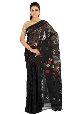 Sundori  Jamdani  Resham Saree | Cotton Weaved Motif |Soft Dhakai
