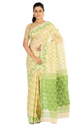 Sundori  Jamdani  Resham Saree |Cotton Weaved Motif |Soft Dhakai