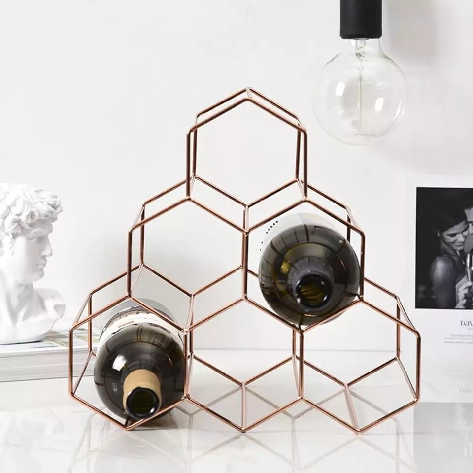 6 bottle Honey Cone Wine Rack 