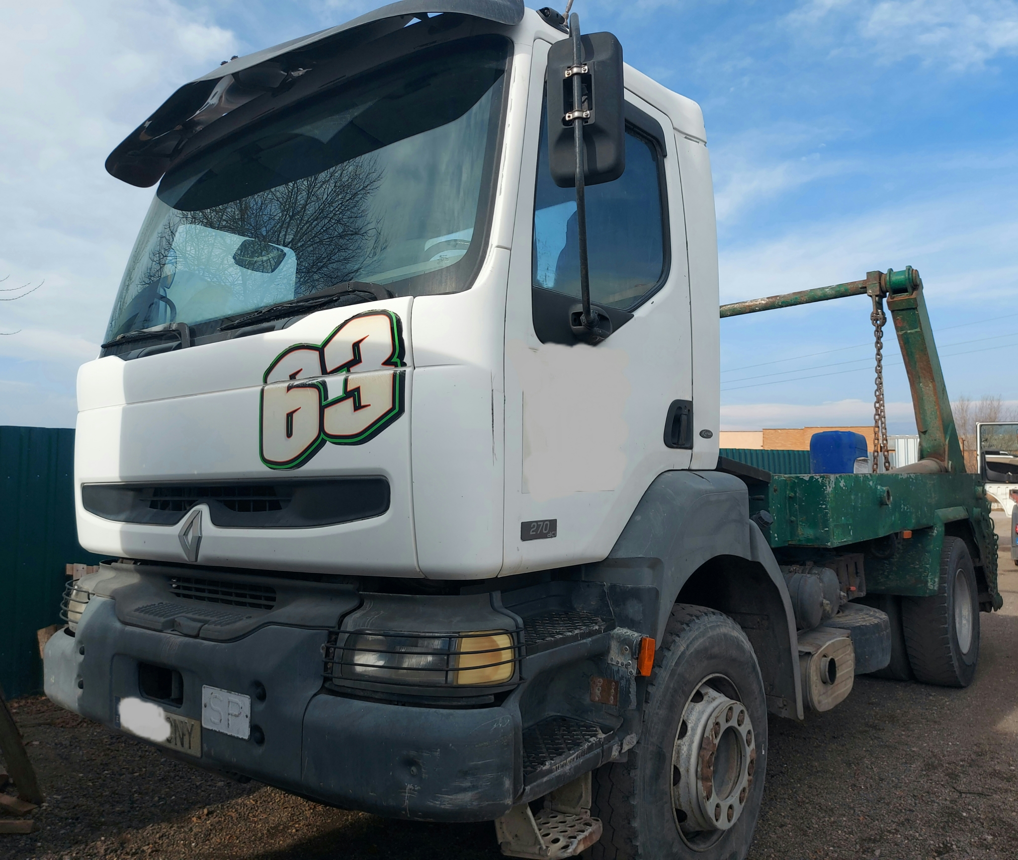 Camion portacontenedores de cadenas RENAULT 270.18