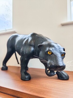 Large Leather Antique Panther