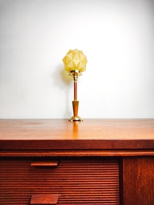 Art Deco Amber Phenolic Column Lamp 1930s