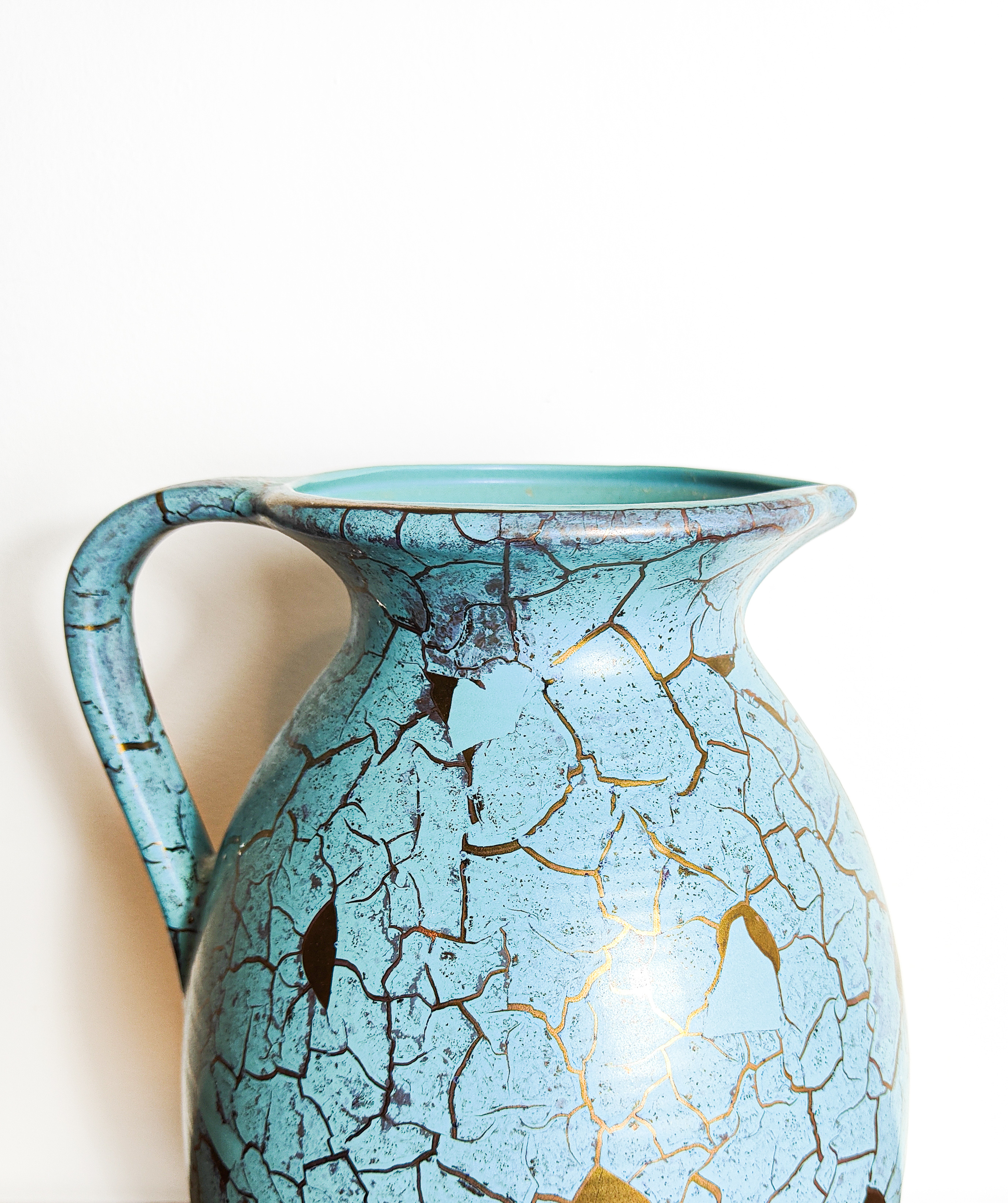 Large Scheurich Turquoise West German Vase