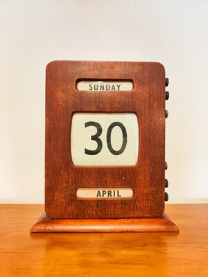 Vintage Perpetual Roller Desk Calendar