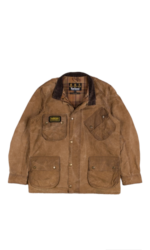 Vintage Barbour International Trials Jacket Size L Wax Cotton Hunting Field Coat