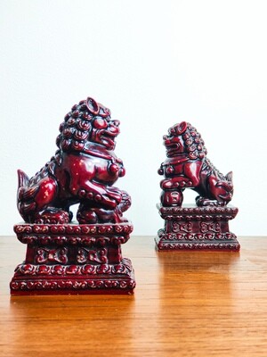 A Pair of Chinese Miniature Foo Dogs
