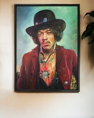 Jimi Hendrix Original Oil on Canvas